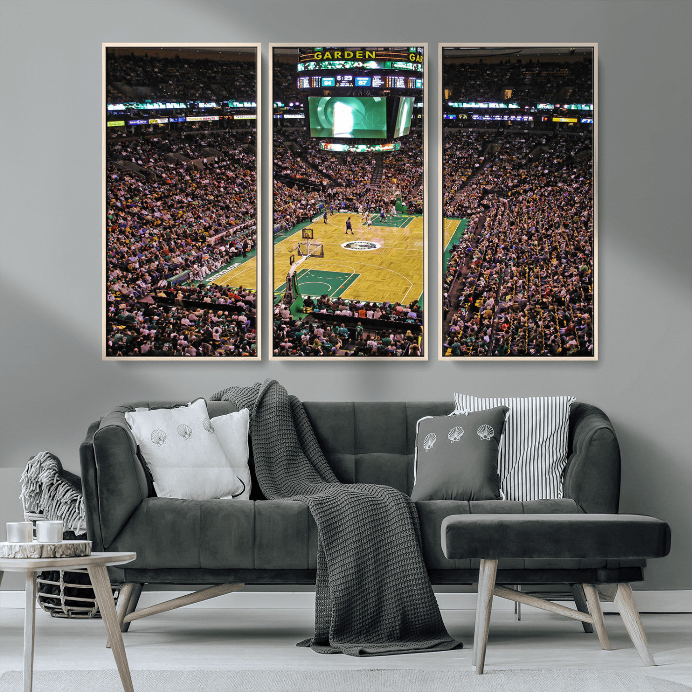 MGV-FC-48X32-3P - Celtics Game Versus The Timberwolves | Baseball Stadium Wall Art | Canvas Print | Ready to Hang