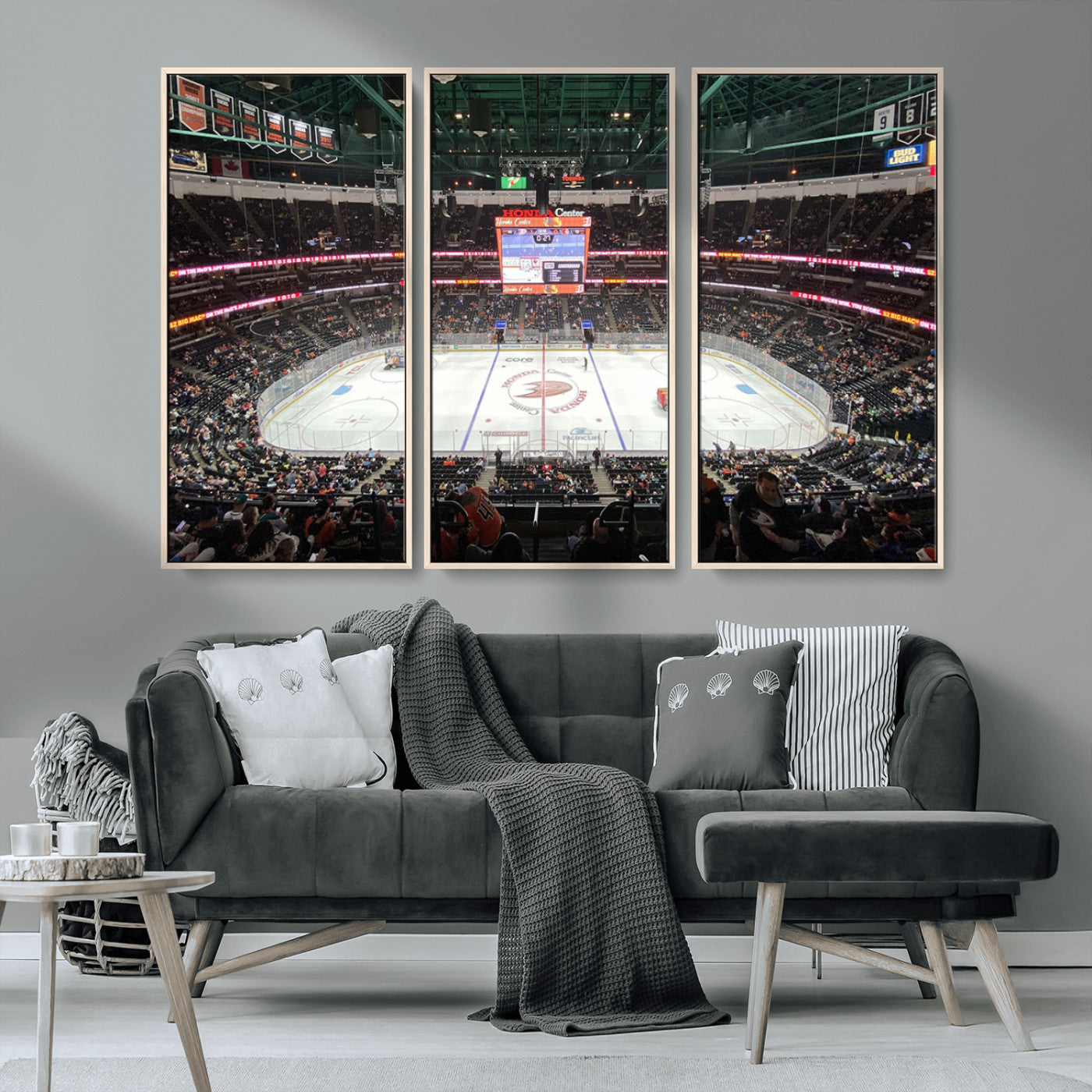 MGV-FC-48X32-3P - Honda Center California Anaheim Ducks Ice Hockey Stadium Canvas Print Wall Art