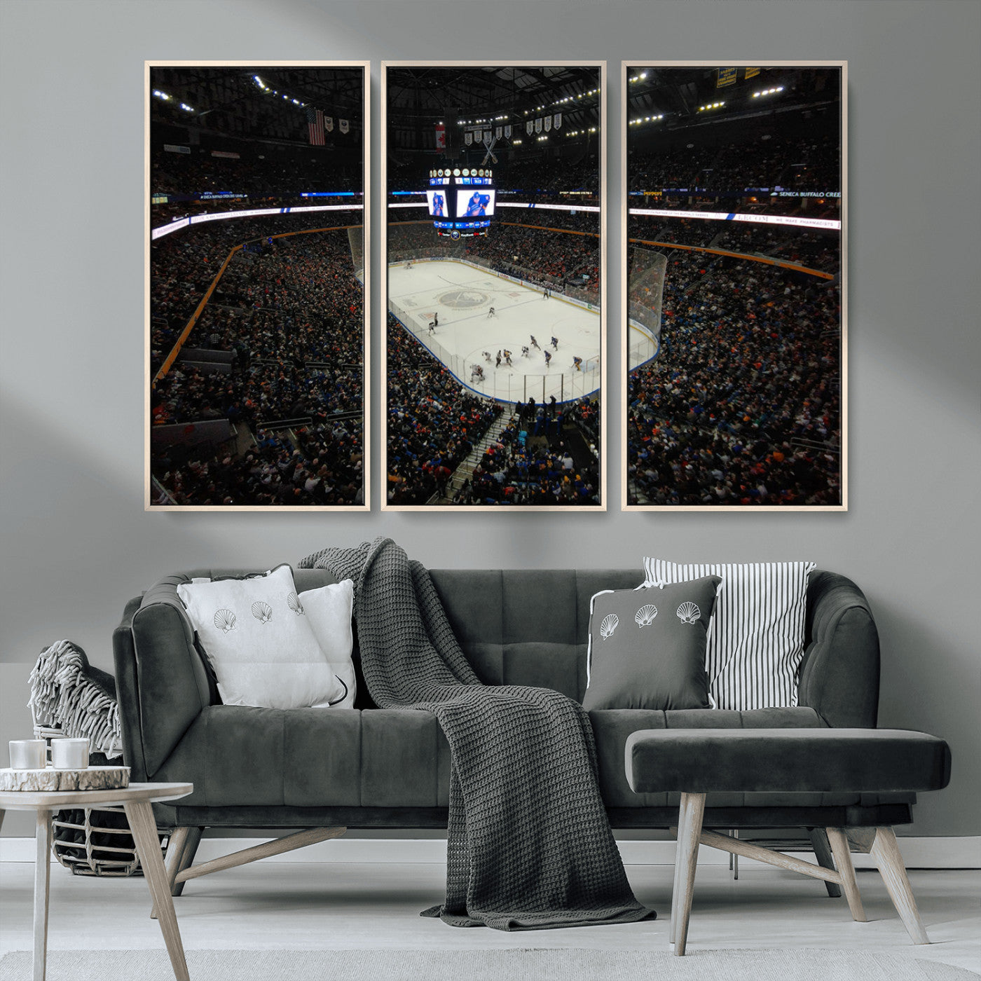 MGV-FC-48X32-3P - KeyBank Center New York Buffalo Sabres Hockey Stadium Canvas Print Wall Art