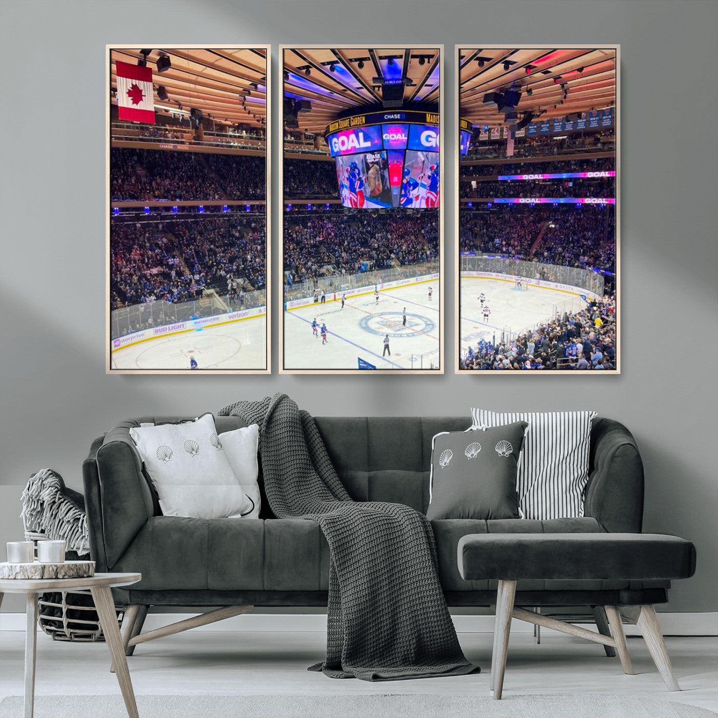 MGV-FC-48X32-3P - Madison New York Rangers Hockey Stadium Wall Art Canvas Print