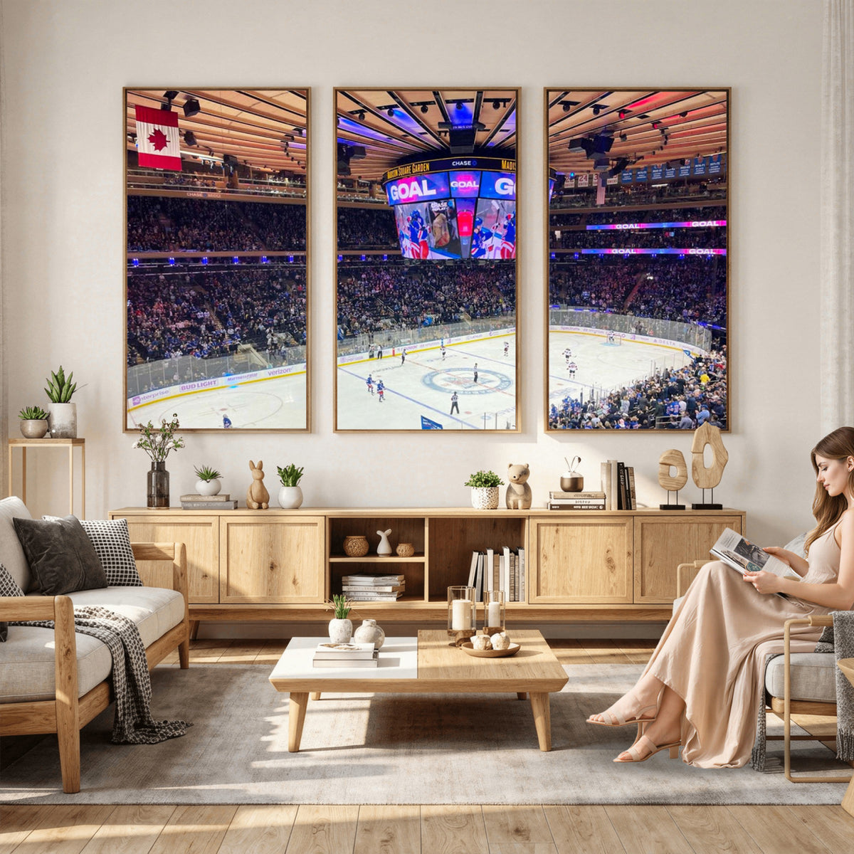 36401-MGV-CV-36X24 - Madison Square Garden New York Rangers Hockey Stadium Wall Art Canvas