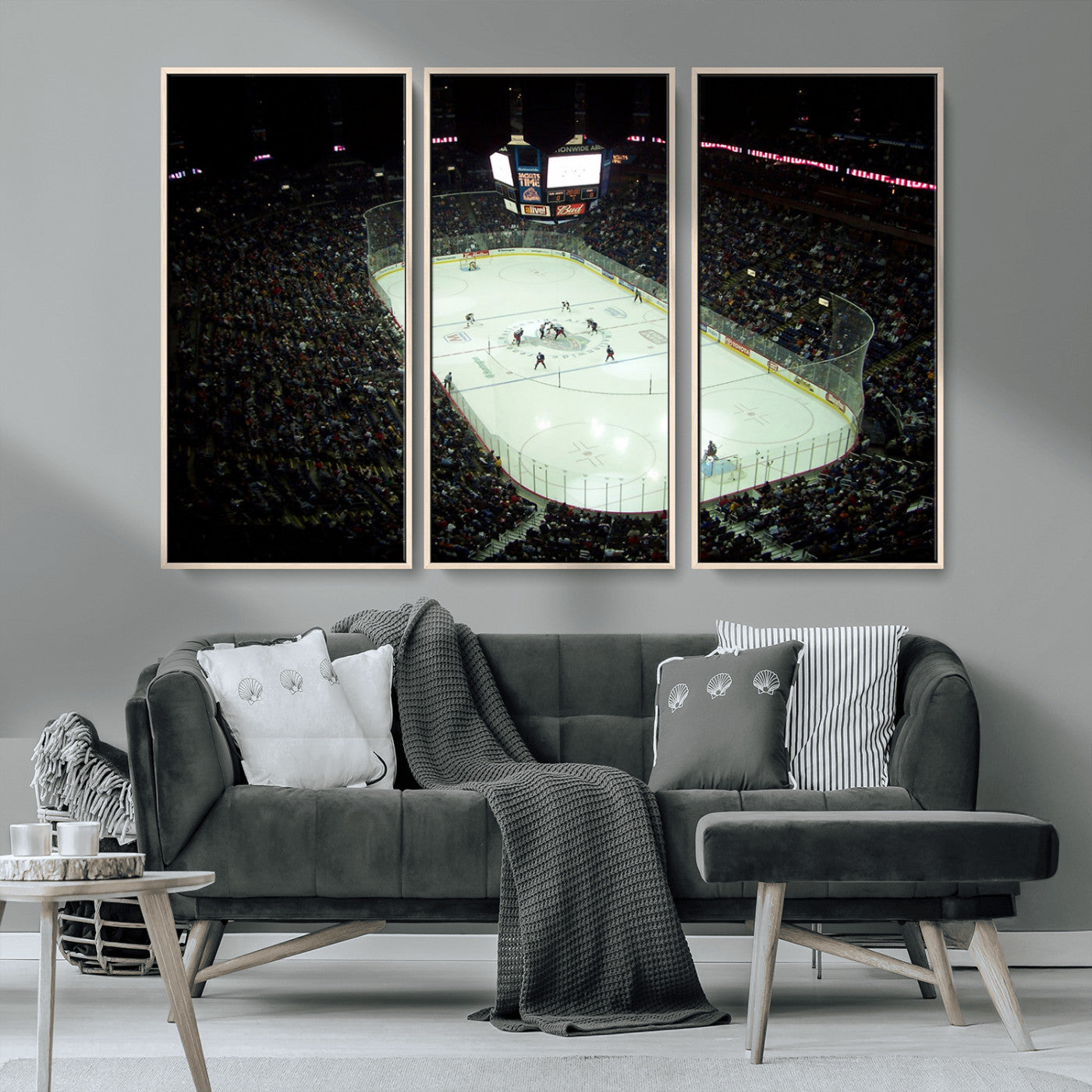 MGV-FC-48X32-3P - Nationwide Arena Ohio Columbus Blue Jackets Hockey Stadium Canvas Print Wall Art