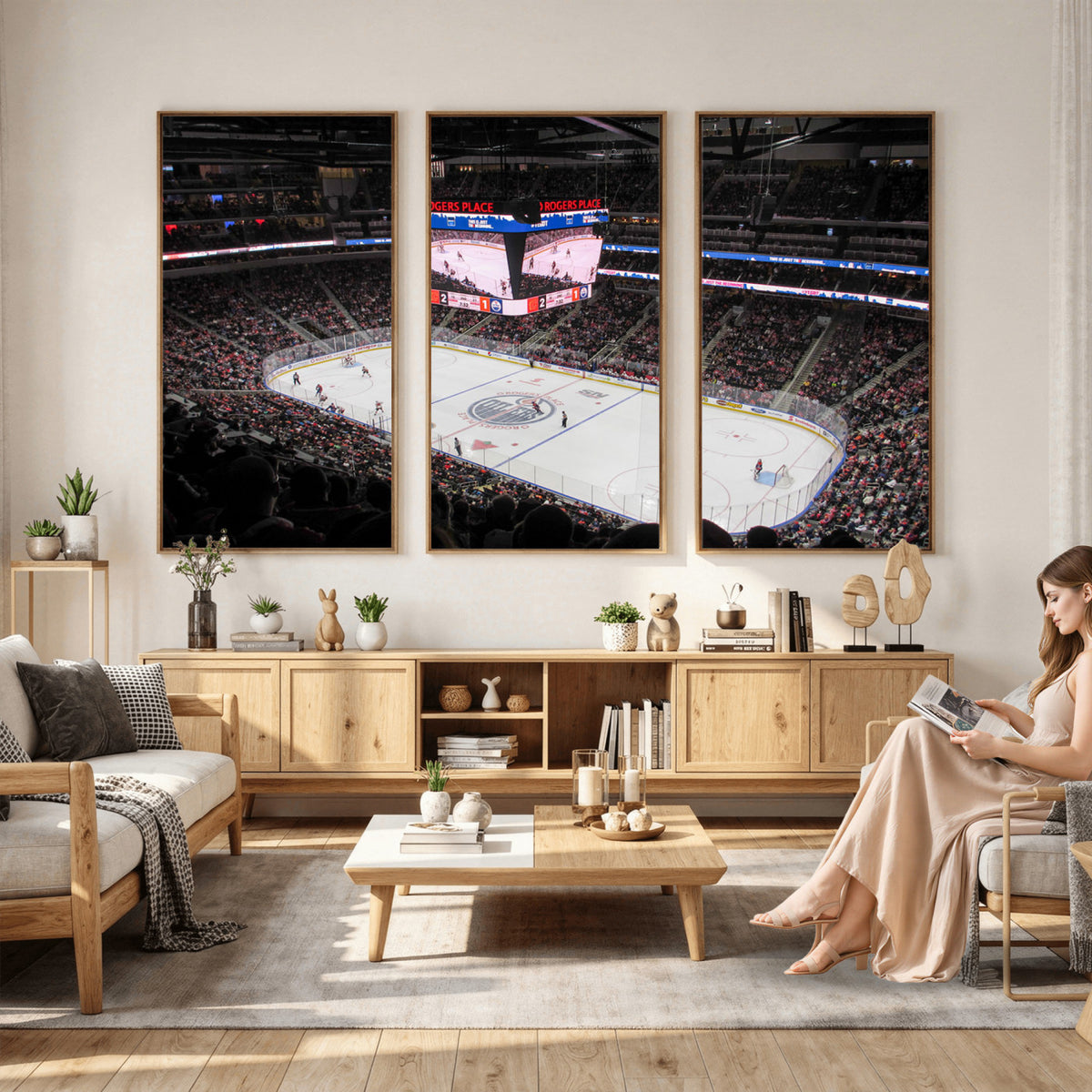71180-MGV-CV-36X24 - Rogers Place Edmonton Oilers Ice Hockey Stadium Wall Art