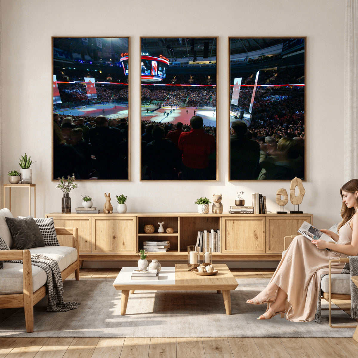 84945-MGV-CV-36X24 - Rogers Arena Vancouver Canucks Ice Hockey Stadium Wall Art