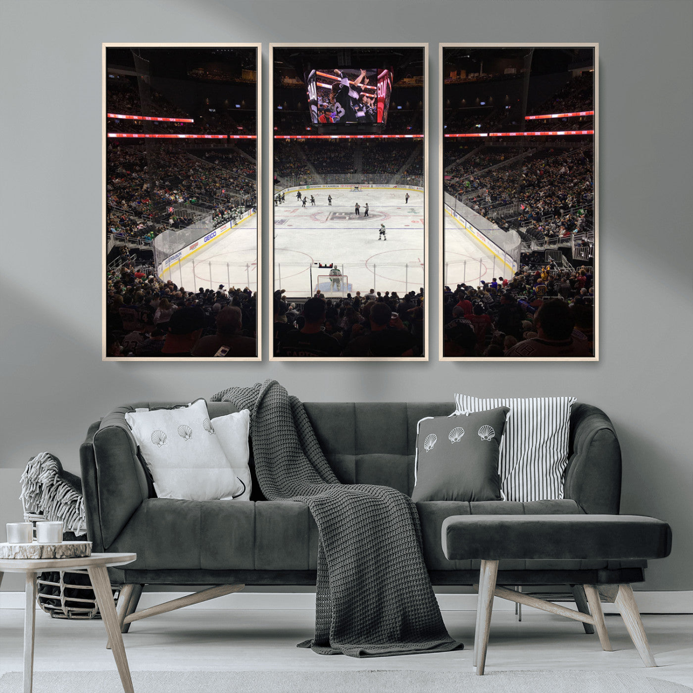 MGV-FC-48X32-3P - T Mobile Arena Paradise Nevada Vegas Golden Knights Ice Hockey Stadium Canvas Print Wall Art