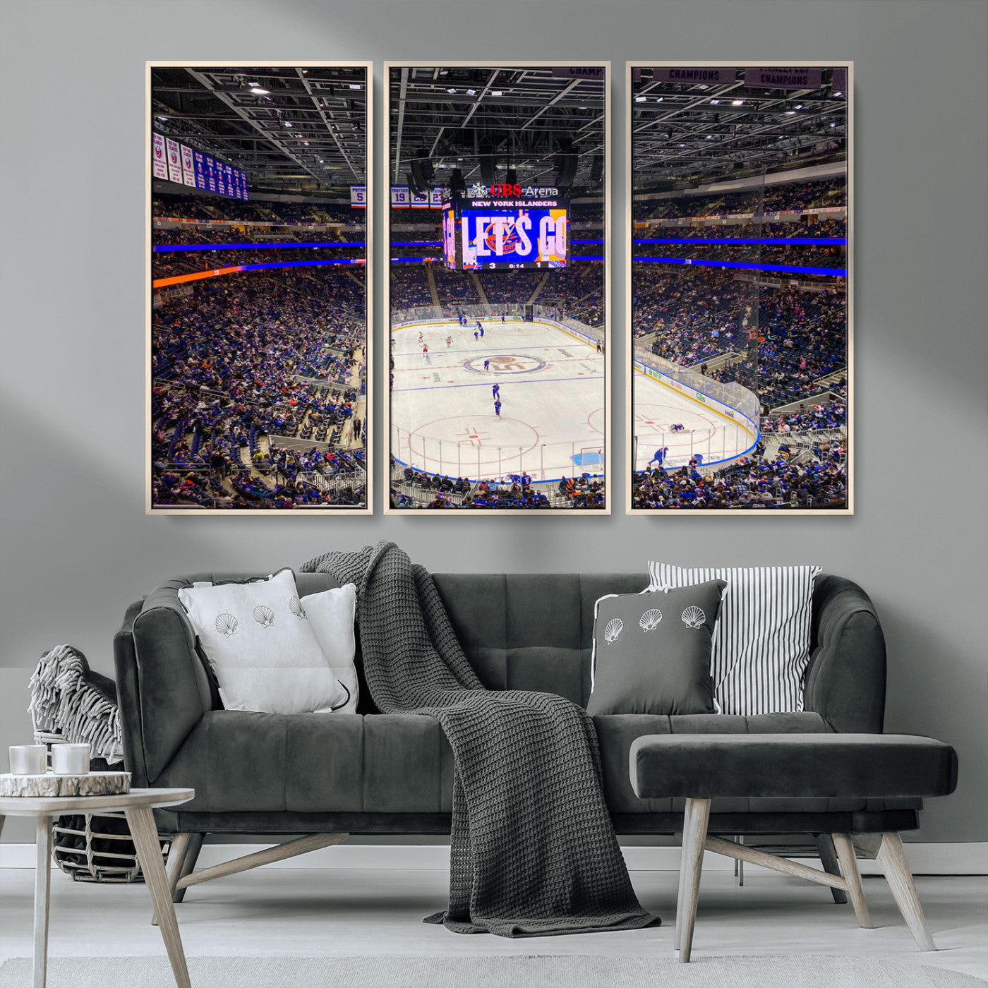 MGV-FC-48X32-3P - UBS Arena Elmont New York Islanders Ice Hockey Wall Art, UBS Arena Elmont Wall Art Canvas Print