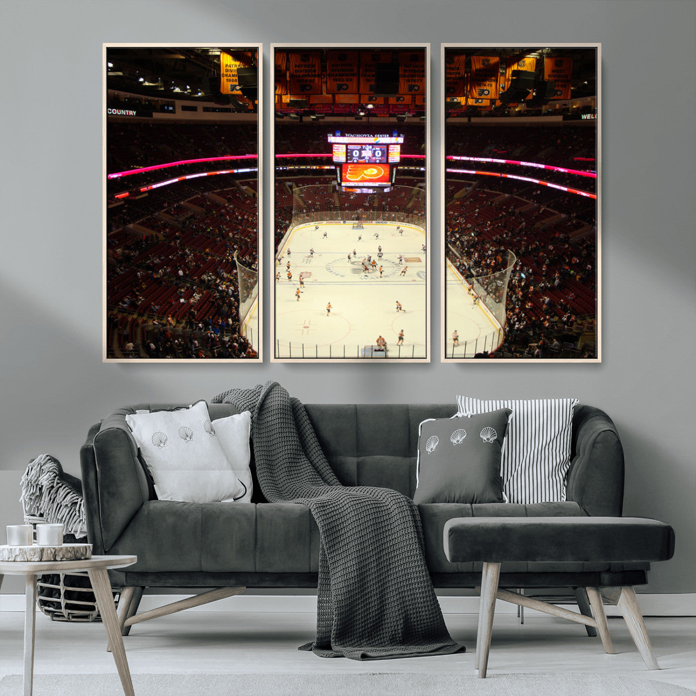 MGV-FC-48X32-3P - Wachovia Center Priort of Lyers Game Ice Hockey Stadium Canvas Print, Lyers Game Ice Hockey Stadium