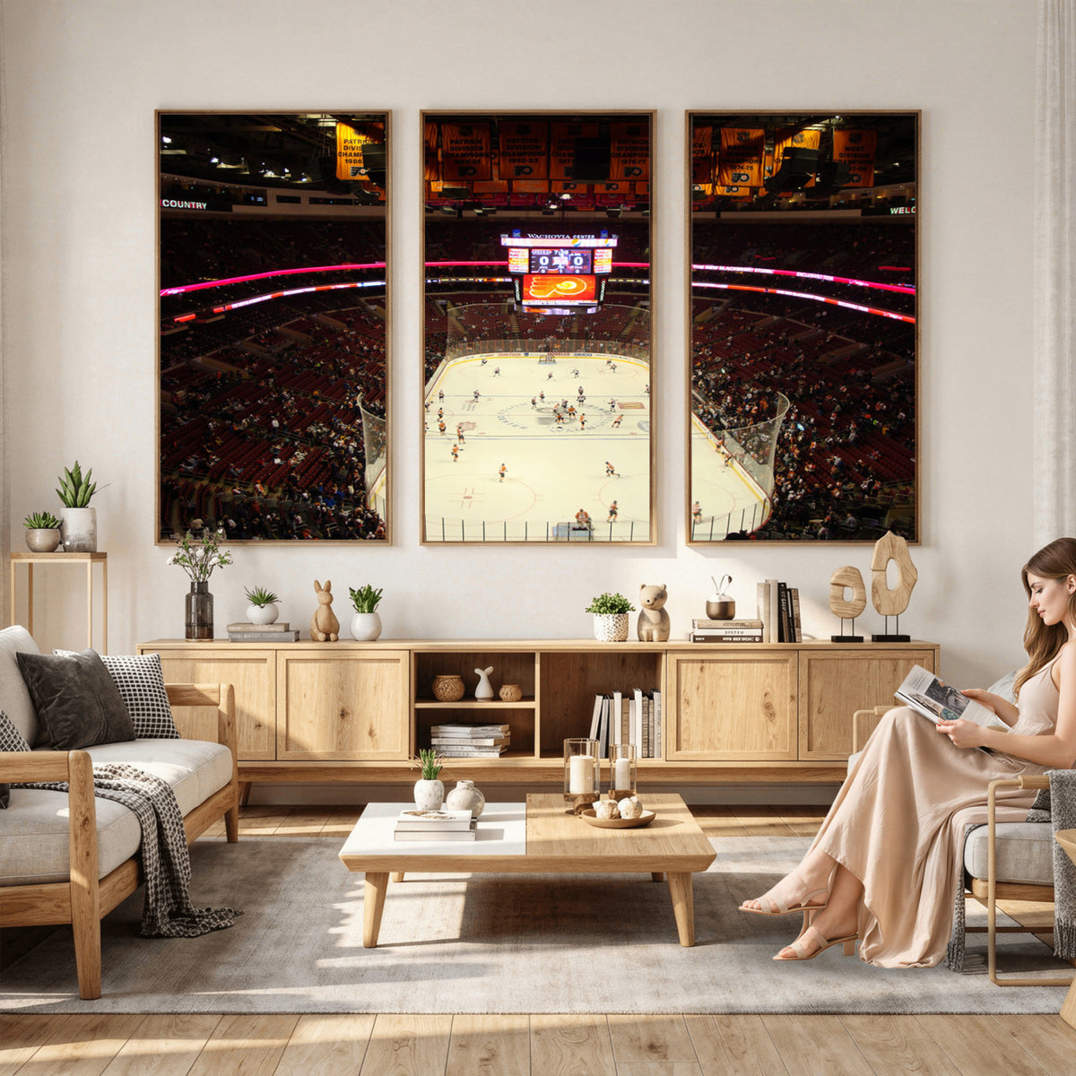 98213-MGV-CV-36X24 - Wachovia Center Prior to Flyers Game Ice Hockey Stadium