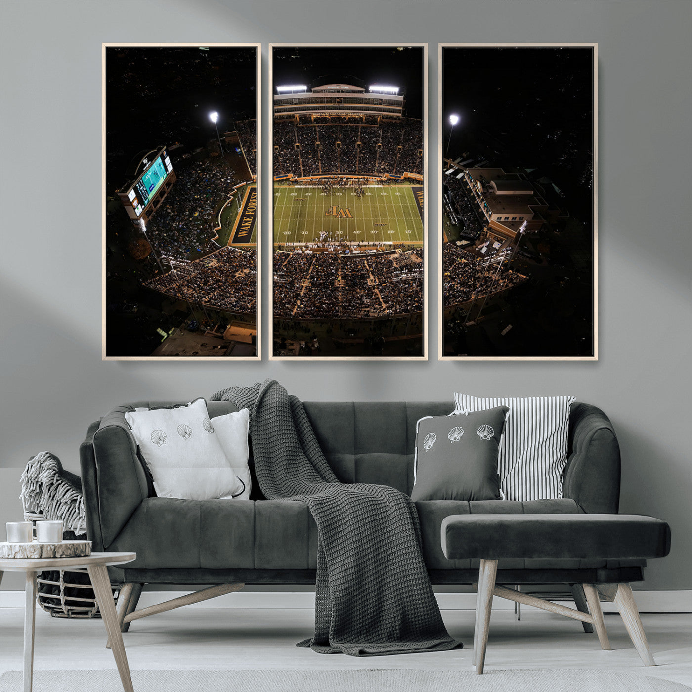 MGV-FC-48X32-3P - Wake Forest University Demon Deacons Canvas Printi, Football Team Print - Winston-Salem Allegacy