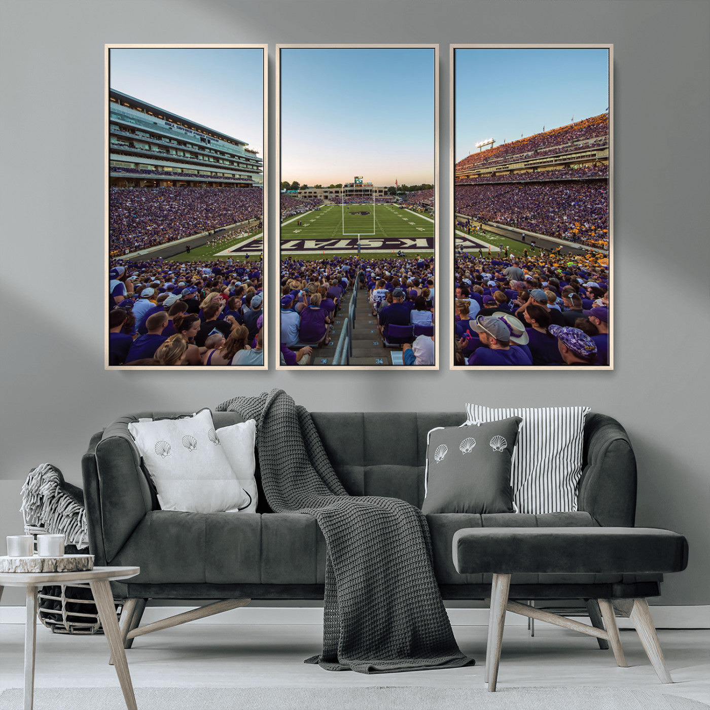 MGV-FC-48X32-3P - Kansas State University Wildcats Football Team Print - Manhattan Bill Snyder Family Football Stadium