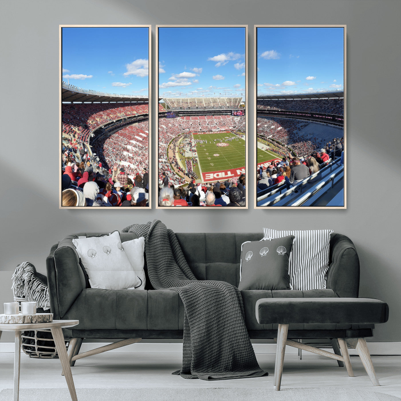 MGV-FC-48X32-3P - University of Alabama Crimson Tide Print Wall Art - Tuscaloosa Bryant-Denny Stadium Wall Art Canvas