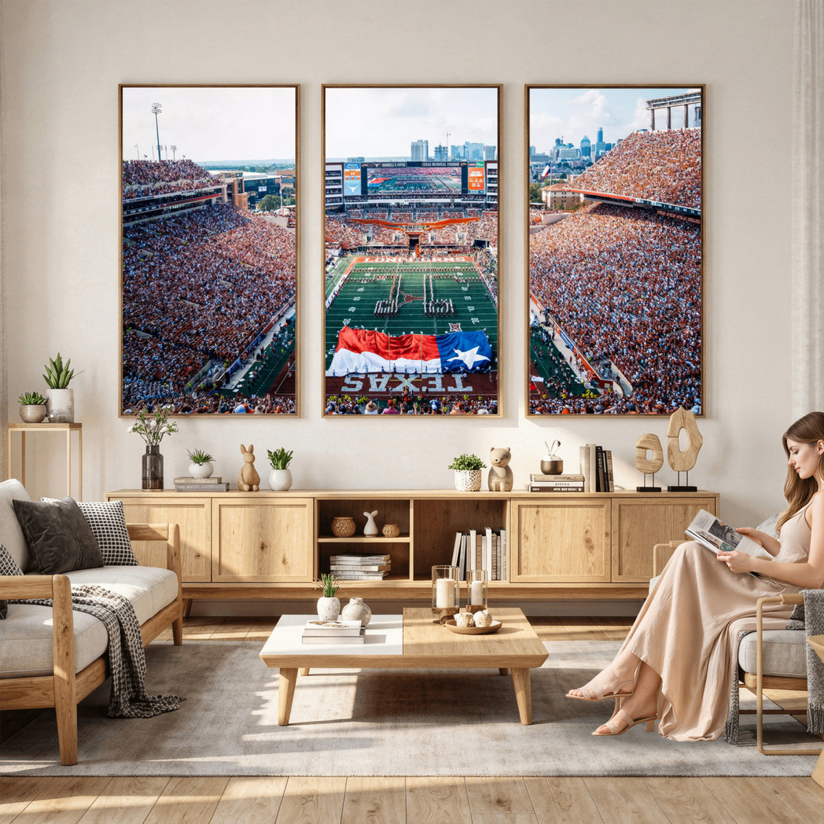 93063-MGV-CV-36X24 - University of Texas Longhorns Football Stadium Canvas Print