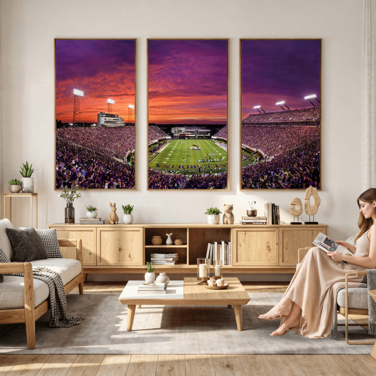 88575-MGV-CV-36X24 - East Carolina University Pirates Football Print Canvas- Greenville Dowdy-Ficklen Stadium Wall Art
