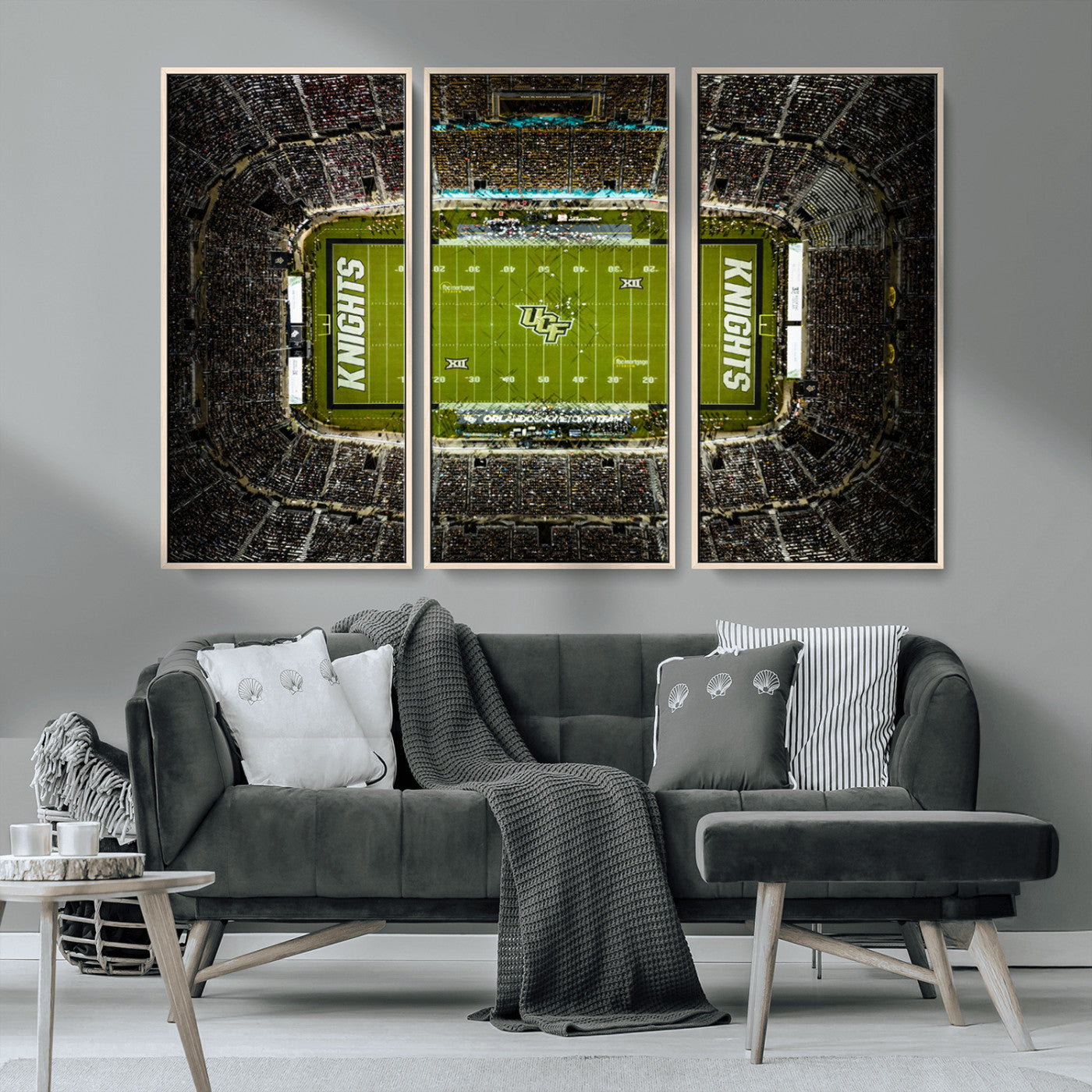 MGV-FC-48X32-3P - UCF Knights Football Team Print - Orlando FBC Mortgage Stadium Wall Art, UCF Knights Canvas Print