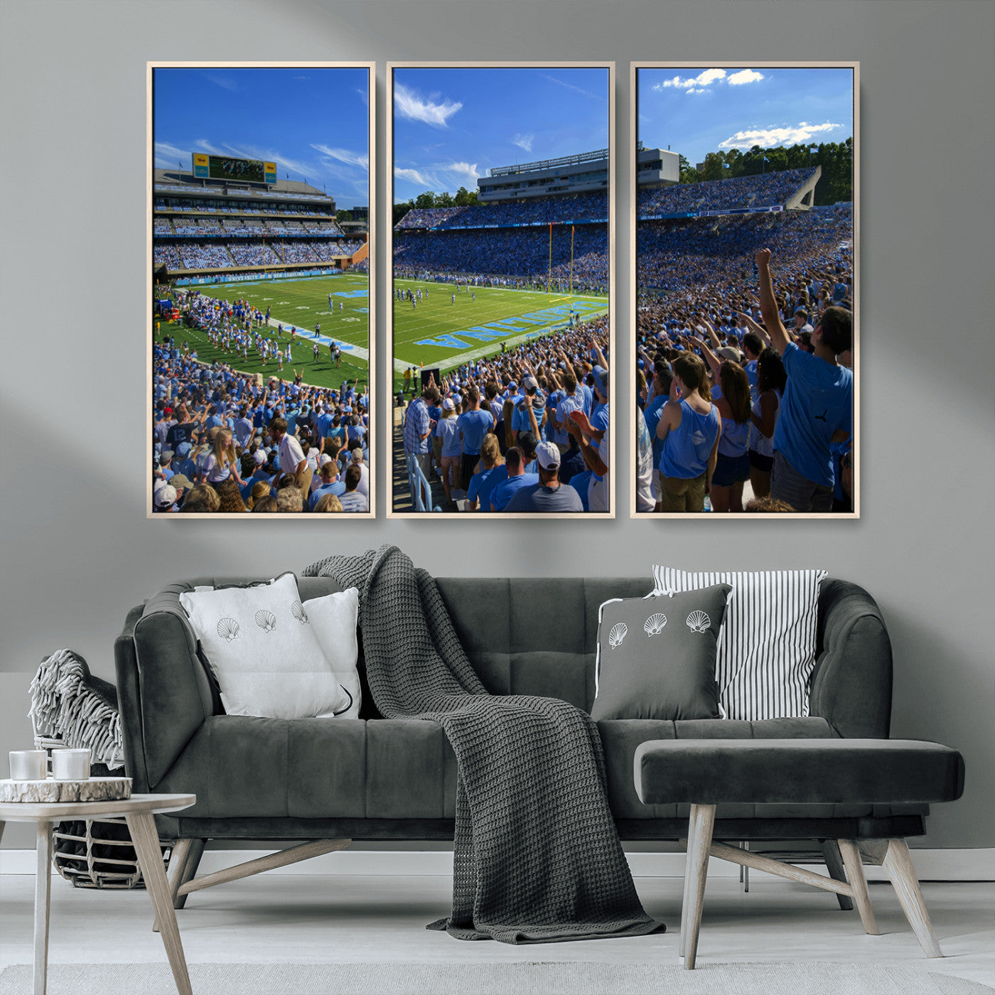 MGV-FC-48X32-3P - University of North Carolina Tar Heels Team Canvas Print - Chapel Hill Kenan Memorial Stadium Wall