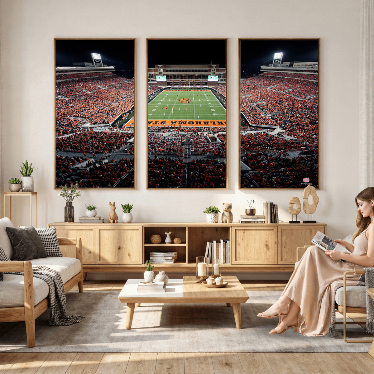 81675-MGV-CV-36X24 - Oklahoma State Cowboys Canvas Print, Football Team Print