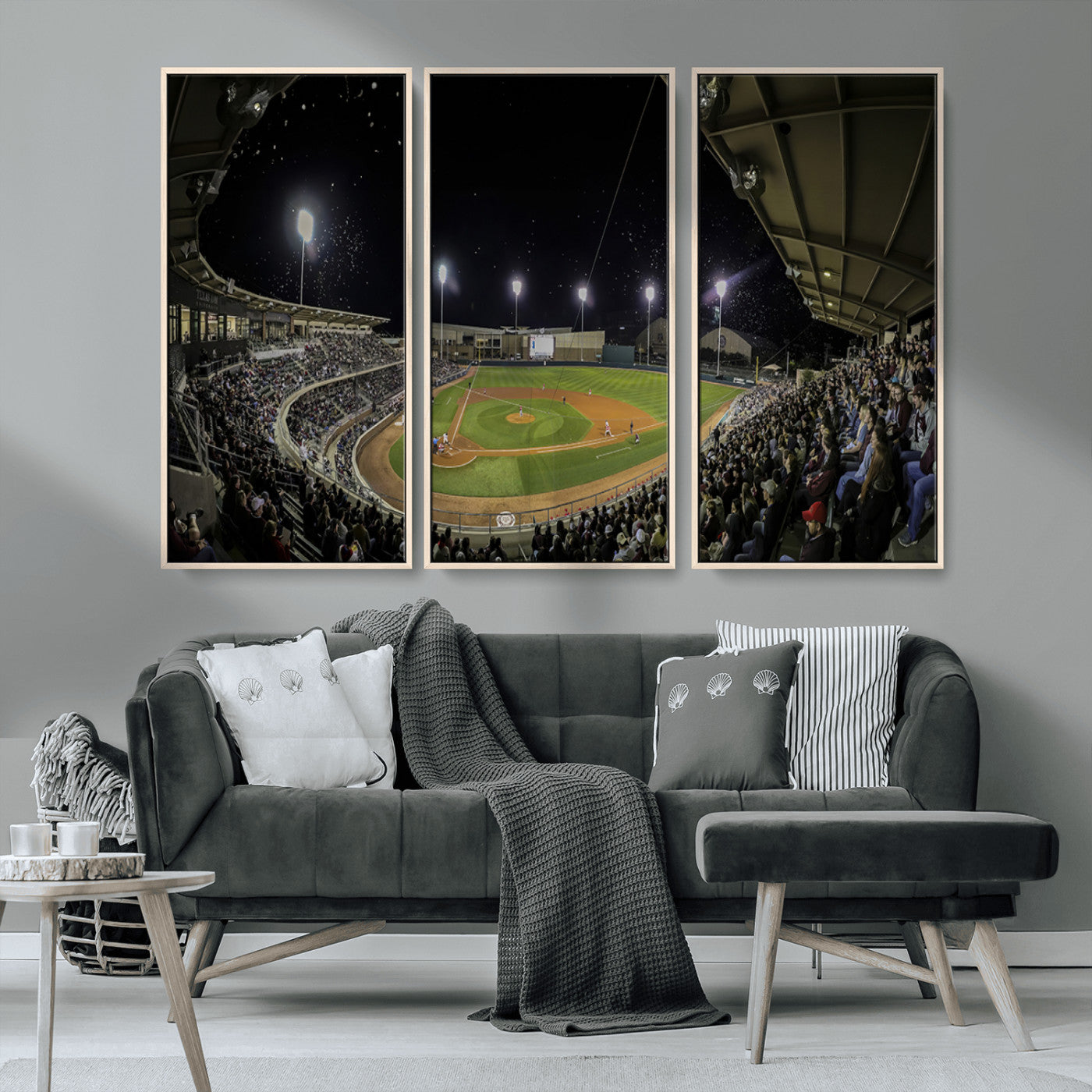 MGV-FC-48X32-3P - Olsen Field at Blue Bell Park - Texas A&M Aggies Baseball Stadium Wall Art Canvas Print