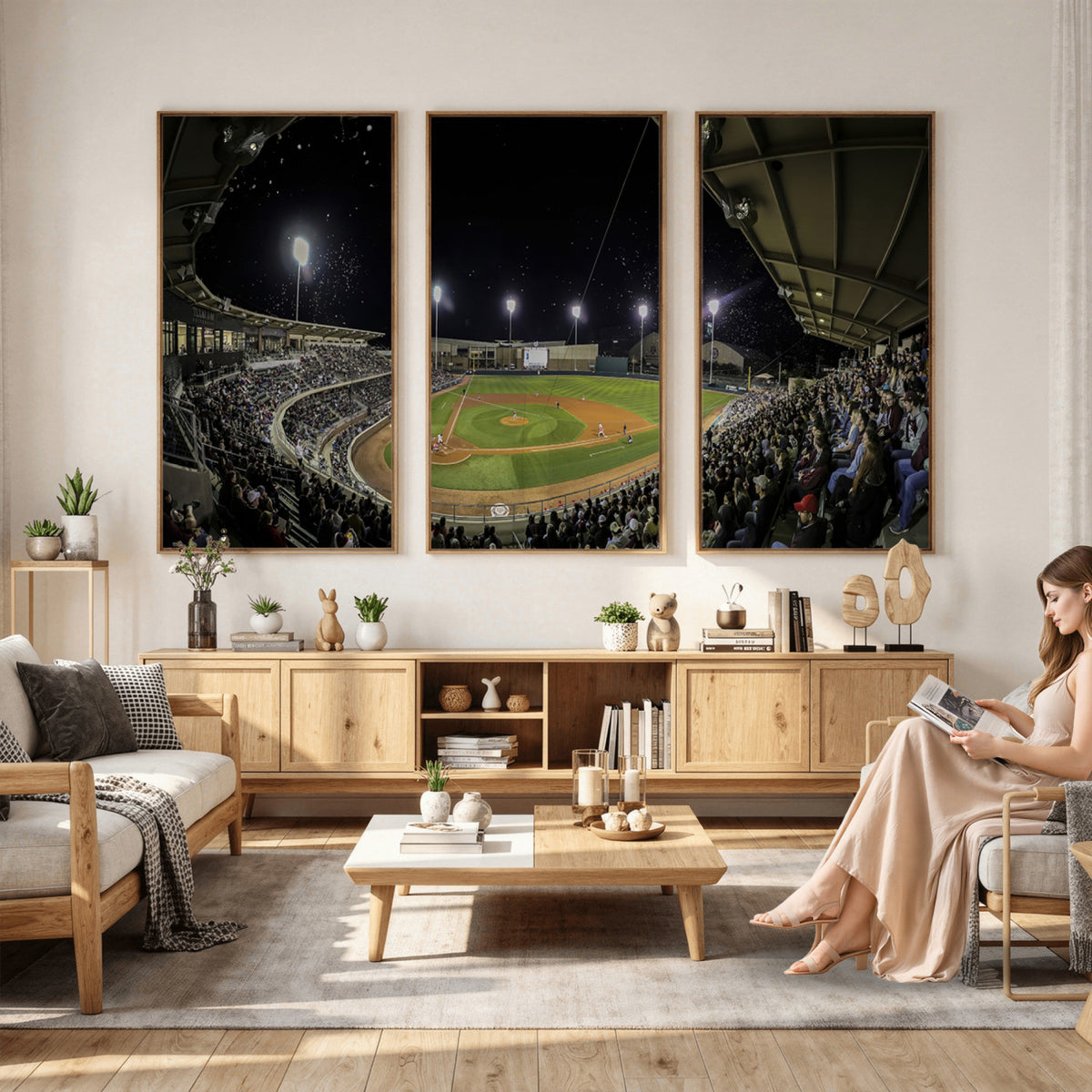 10262-MGV-CV-36X24 - Olsen Field at Blue Bell Park - Texas A&M Aggies Baseball Stadium Wall Art Canvas Print
