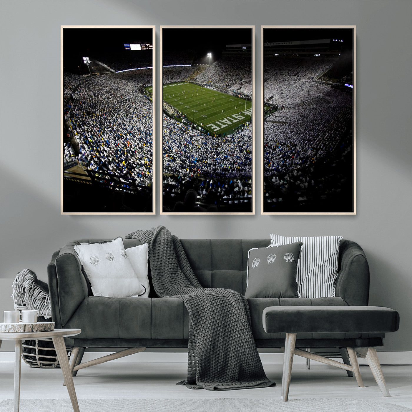 MGV-FC-48X32-3P - Penn State Football Stadium Wall Art - Beaver Stadium Canvas Print