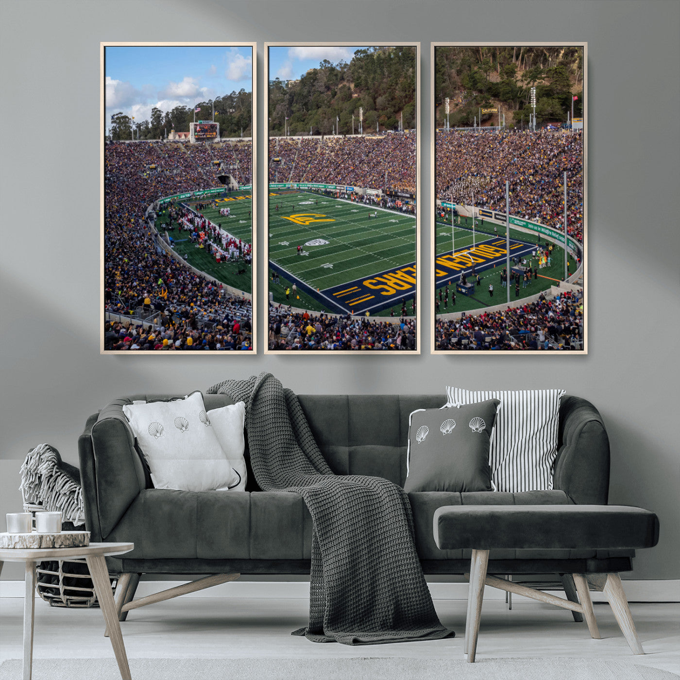 MGV-FC-48X32-3P - University of California Golden Bears Football Team Print - Berkeley California Memorial Stadium Art