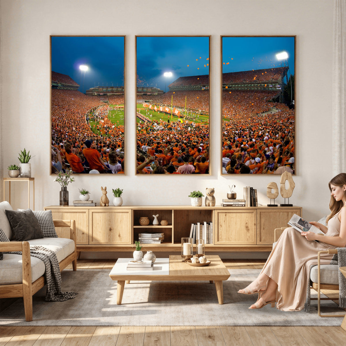 26196-MGV-CV-36X24 - Clemson University Tigers Football Team Print, Clemson