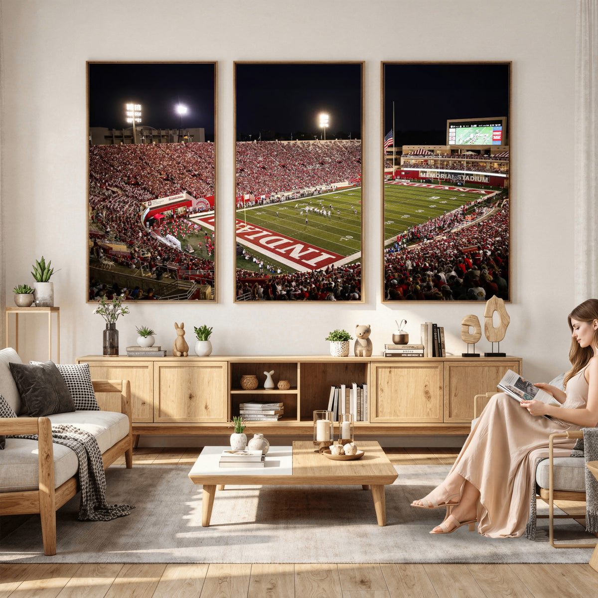 82748-MGV-CV-36X24 - Indiana University Hoosiers Football Team Print Canvas