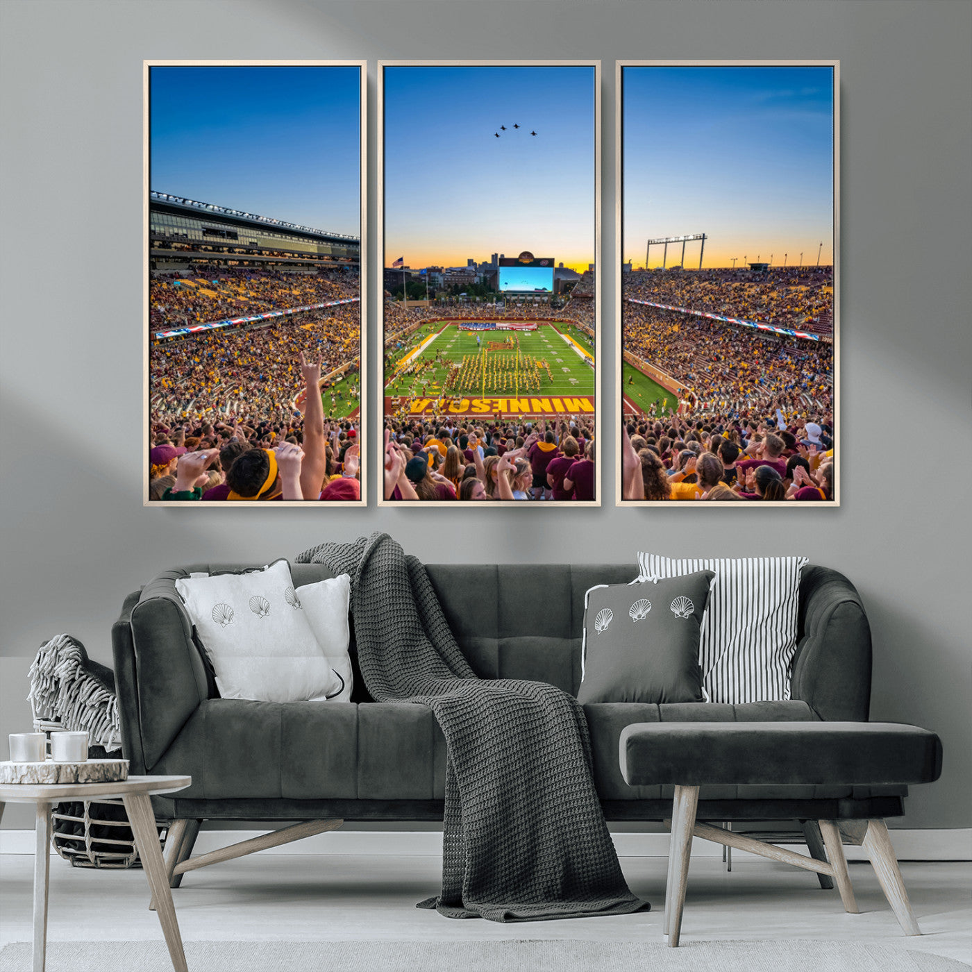 MGV-FC-48X32-3P - University of Minnesota Golden Gophers Art Print, Football Team Print - Minneapolis Huntington Bank