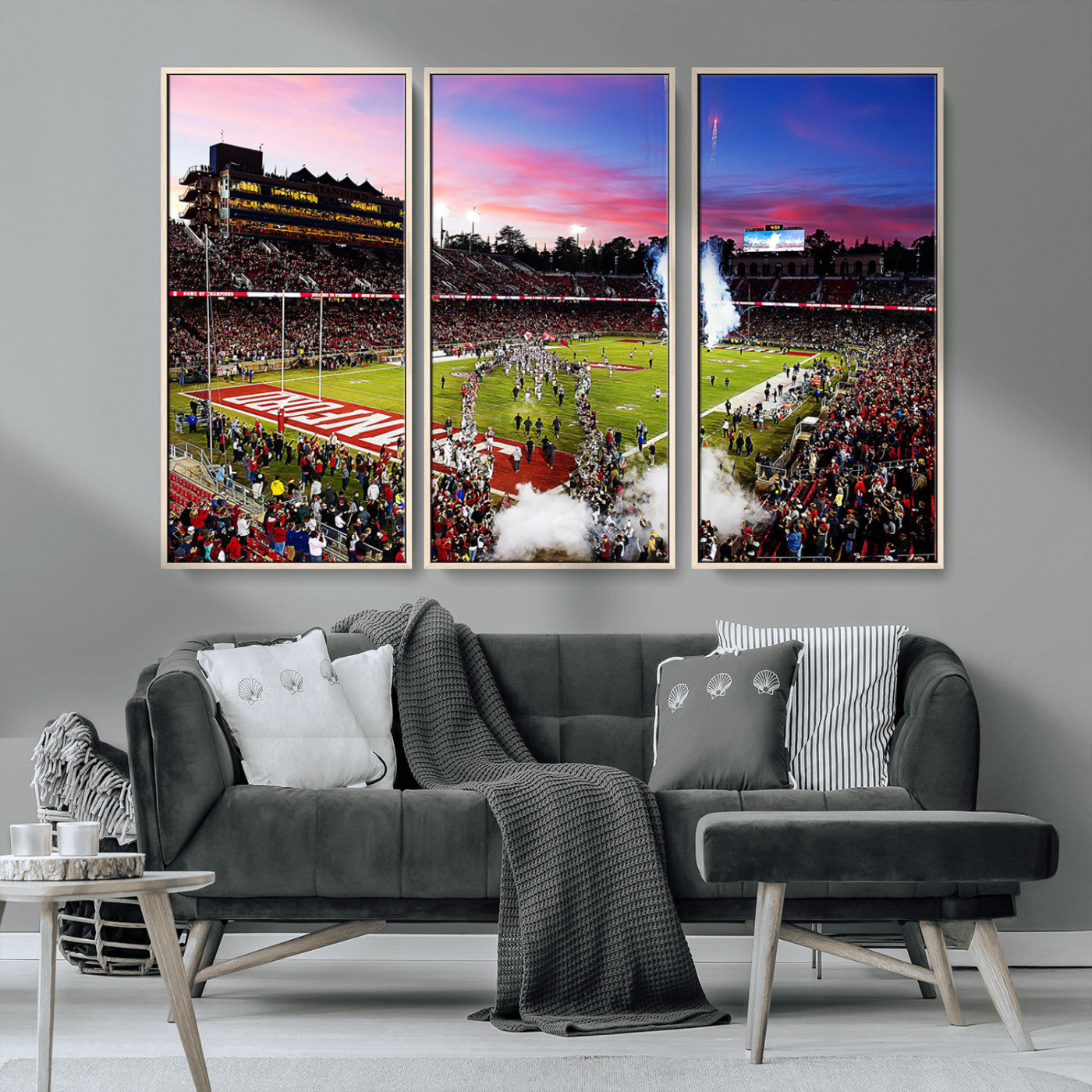 MGV-FC-48X32-3P - Stanford University Cardinal Football Team Print - Stanford Stadium Wall Art Canvas Print
