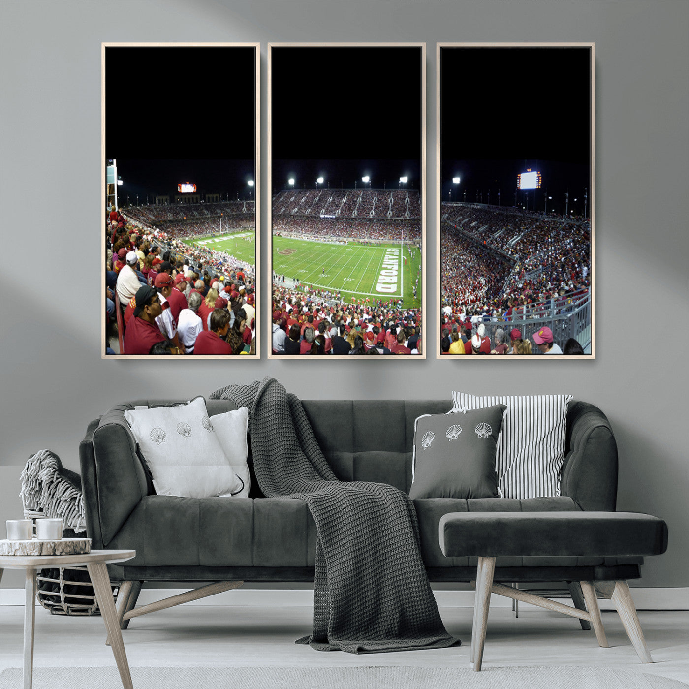 MGV-FC-48X32-3P - Stanford University Cardinal Football Team Print - Stanford Stadium Wall Art Canvas Print