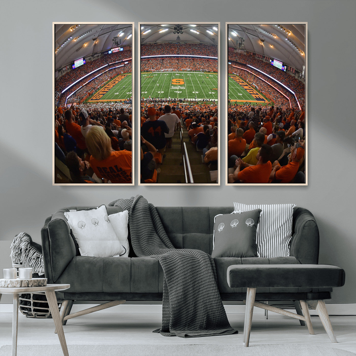 MGV-FC-48X32-3P - Syracuse University Orange Football Canvas Print, Football Team Print - Syracuse JMA Wireless Dome