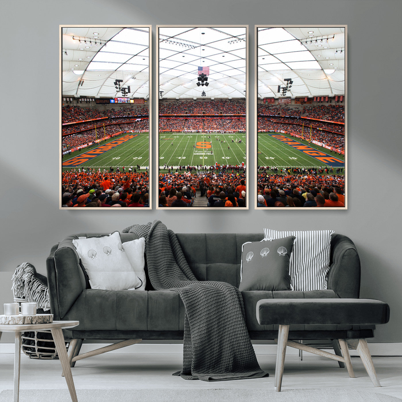 MGV-FC-48X32-3P - Syracuse University Orange Football Team Print - Syracuse JMA Wireless Dome Wall Art Canvas Print