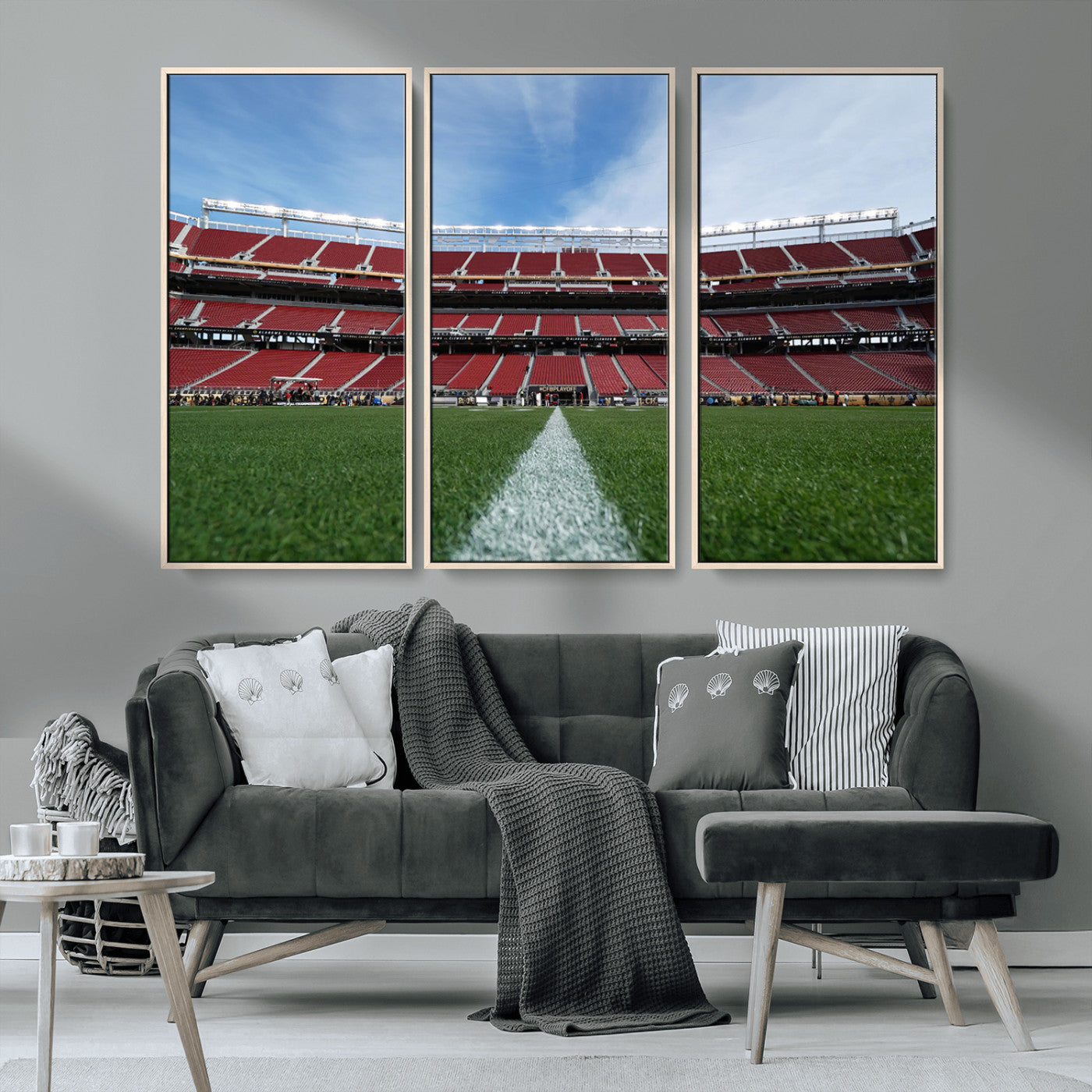 MGV-FC-48X32-3P - University of Tulsa Golden Hurricane Football Team Print - Tulsa H.A. Chapman Stadium Wall Art