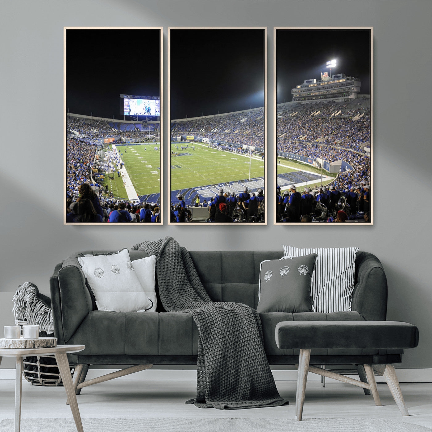 MGV-FC-48X32-3P - University of Memphis Tigers Football Team Print - Memphis Simmons Bank Liberty Stadium Wall Art
