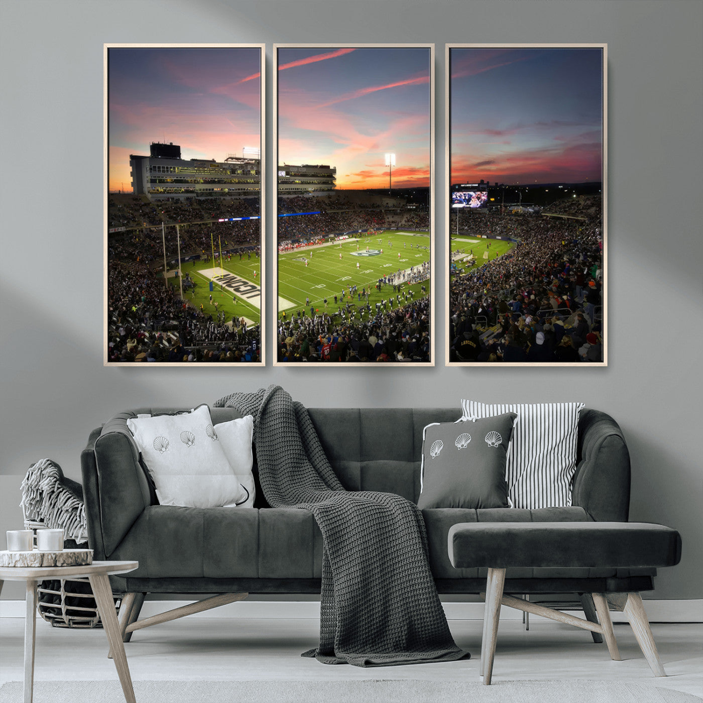 MGV-FC-48X32-3P - The University of Connecticut UCONN Huskies Football Team Print - East Hartford Pratt & Whitney