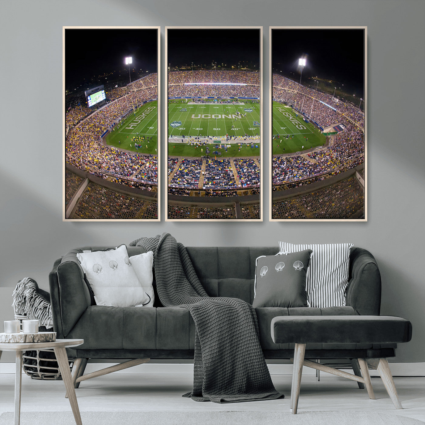 MGV-FC-48X32-3P - The University of Connecticut UCONN Huskies Football Team Print - East Hartford Pratt & Whitney