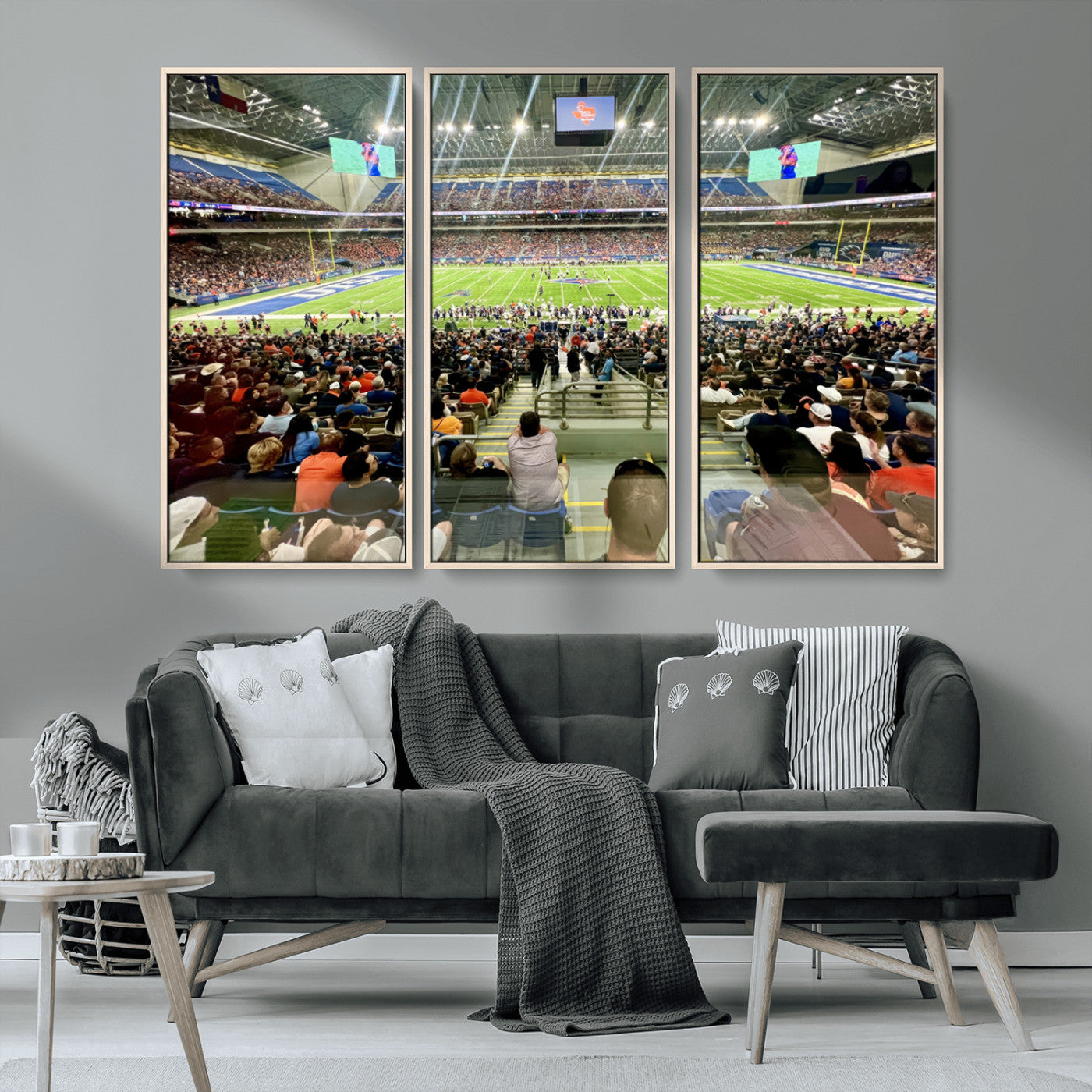 MGV-FC-48X32-3P - The University of Texas at San Antonio Roadrunners Football Team Print - San Antonio Alamodome Wall