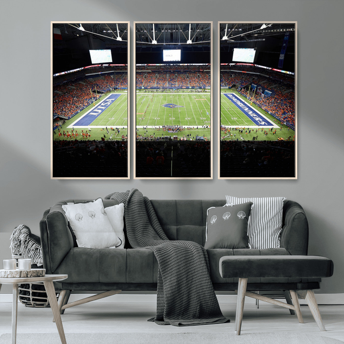 MGV-FC-48X32-3P - The University of Texas at San Antonio Roadrunners Football Team Print - San Antonio Alamodome Wall