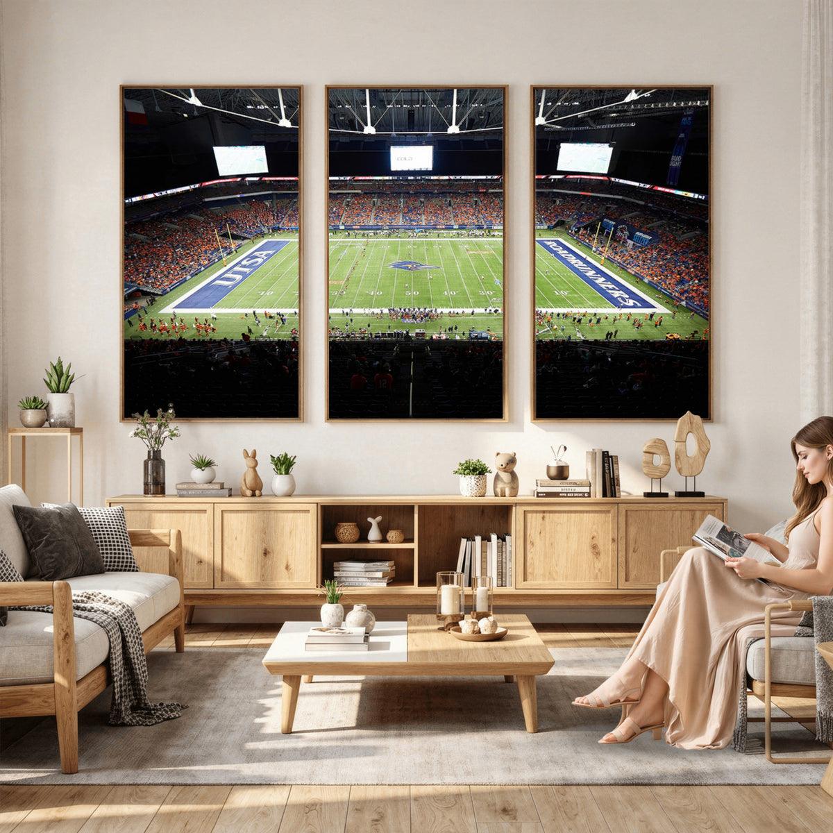 98617-MGV-CV-36X24 - The University of Texas at San Antonio Roadrunners Football Team Print, San Antonio Alamodome