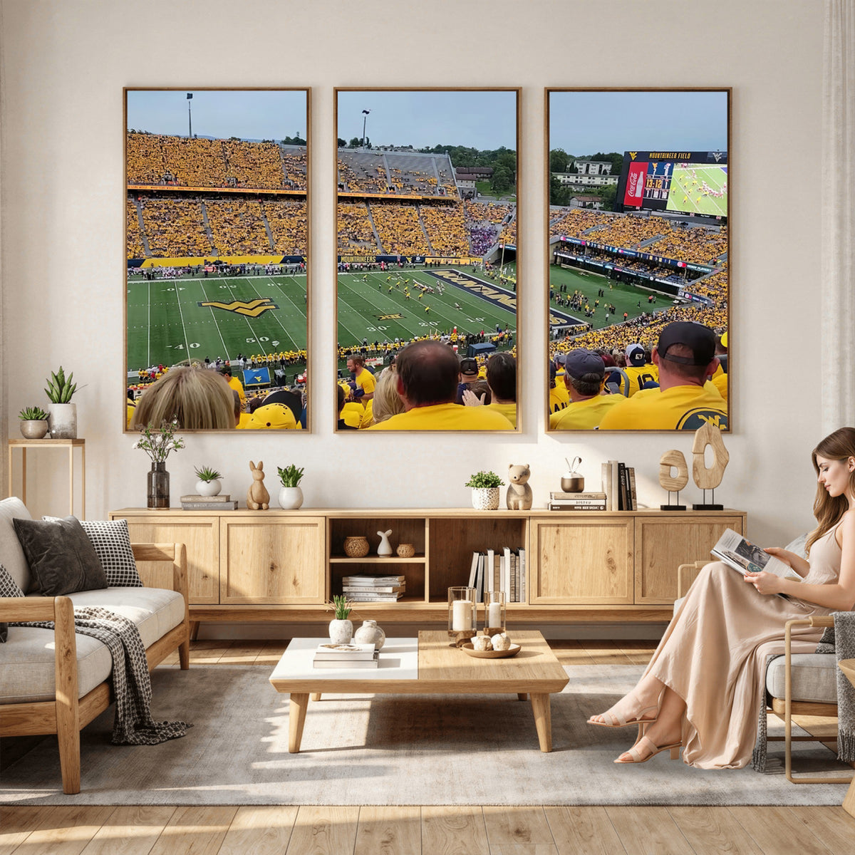 18056-MGV-CV-36X24 - Puskar Stadium Canvas Print Wall Art, Morgantown Print