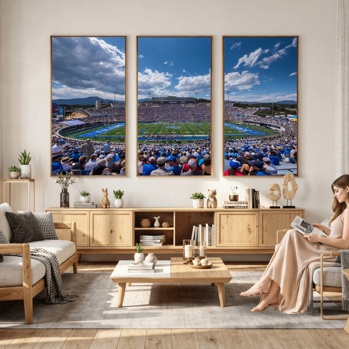 59281-MGV-CV-36X24 - Air Force Falcons Football Team Print, Colorado Springs