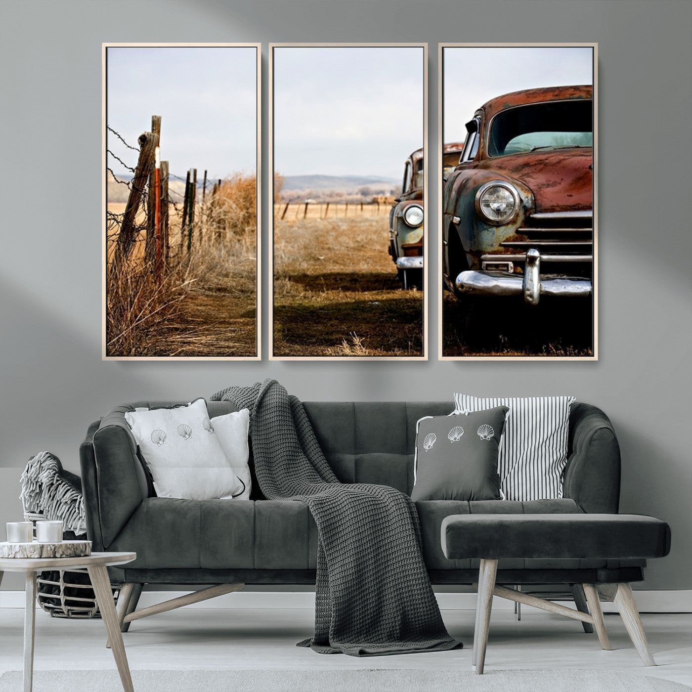 MGV-FC-48X32-3P - Classic Cars Vintage Wall Art Canvas Print