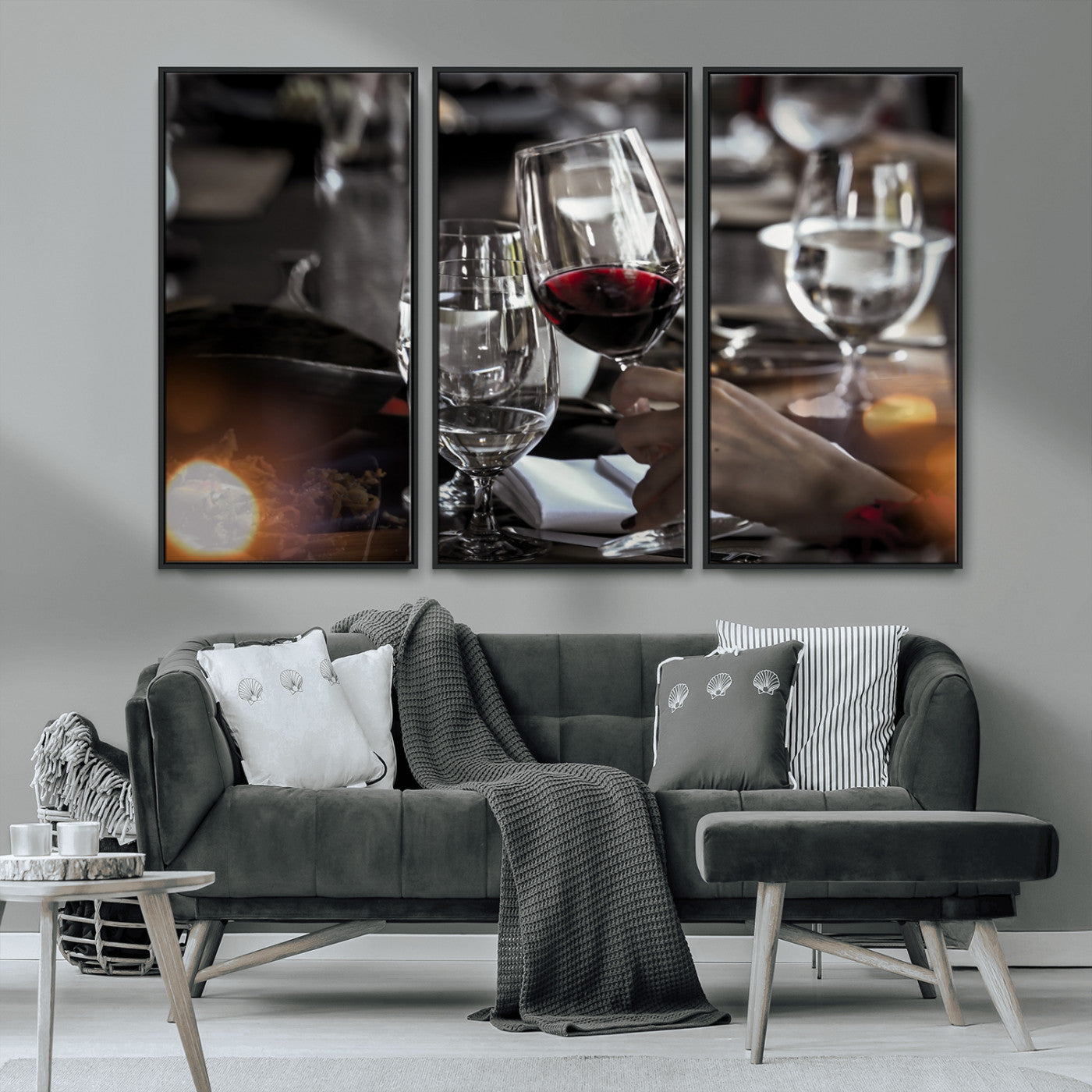 MGV-FC-48X32-3P - Red Wine and Glass Canvas Print