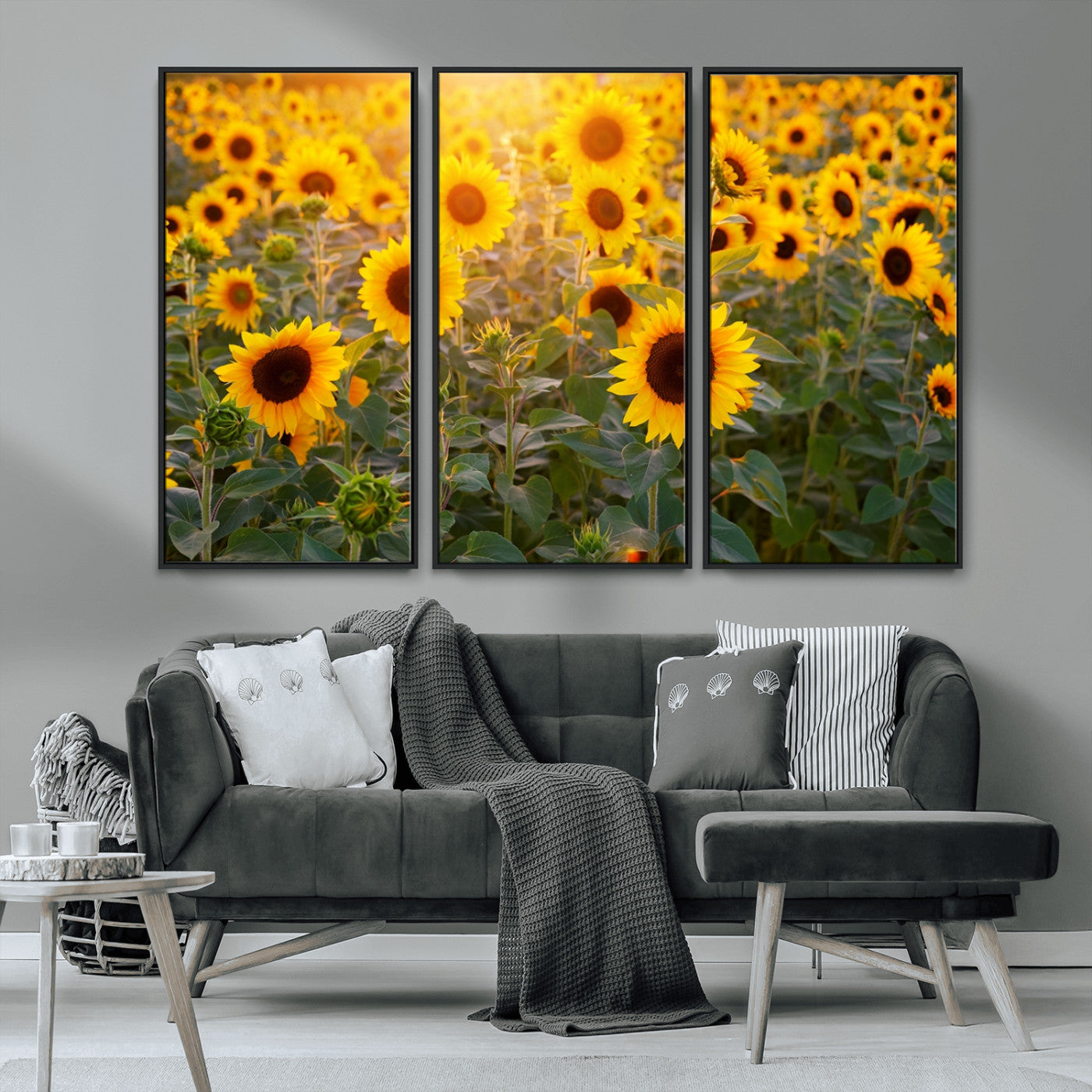 MGV-FC-48X32-3P - Sunflower Sunshine Wall Art Canvas Print