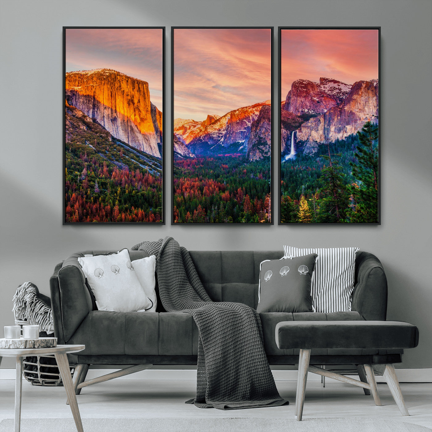 MGV-FC-48X32-3P - Yosemite Nal Park Wall Art Landscape Canvas Print El Capitan