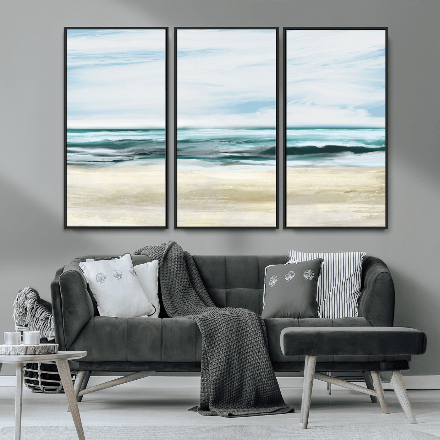 -Ocean Abstract Wall Art Canvas Print