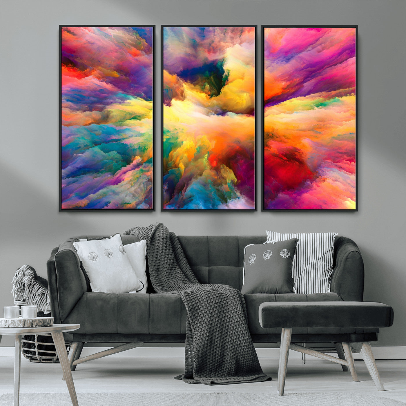 MGV-FC-48X32-3P - Blazing Vibrant Colors Cloud-like Wall Art Canvas Print