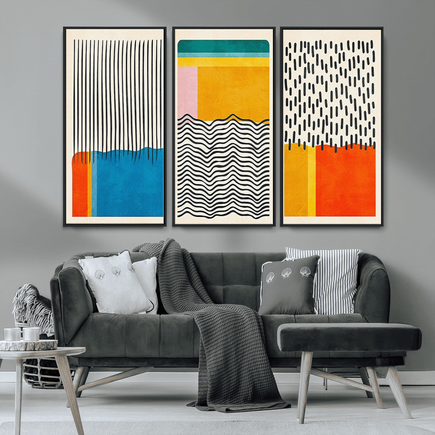 MGV-FC-48X32-3P - Canvas Print Wall Art Abstract Illustrs Art Boho