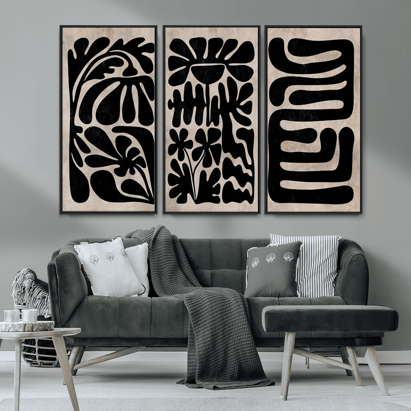 MGV-FC-48X32-3P - Canvas Print Wall Art Abstract Art Boho, Framed Boho Art Canvas Print
