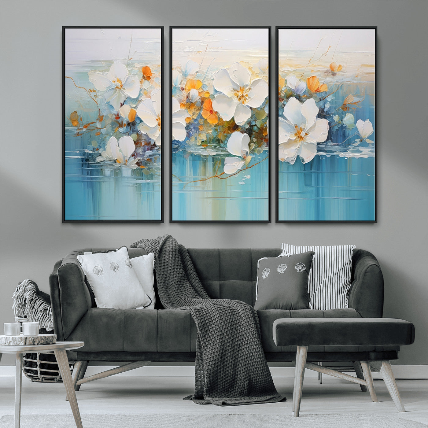 MGV-FC-48X32-3P - Abstract Flower Wall Art Canvas Print