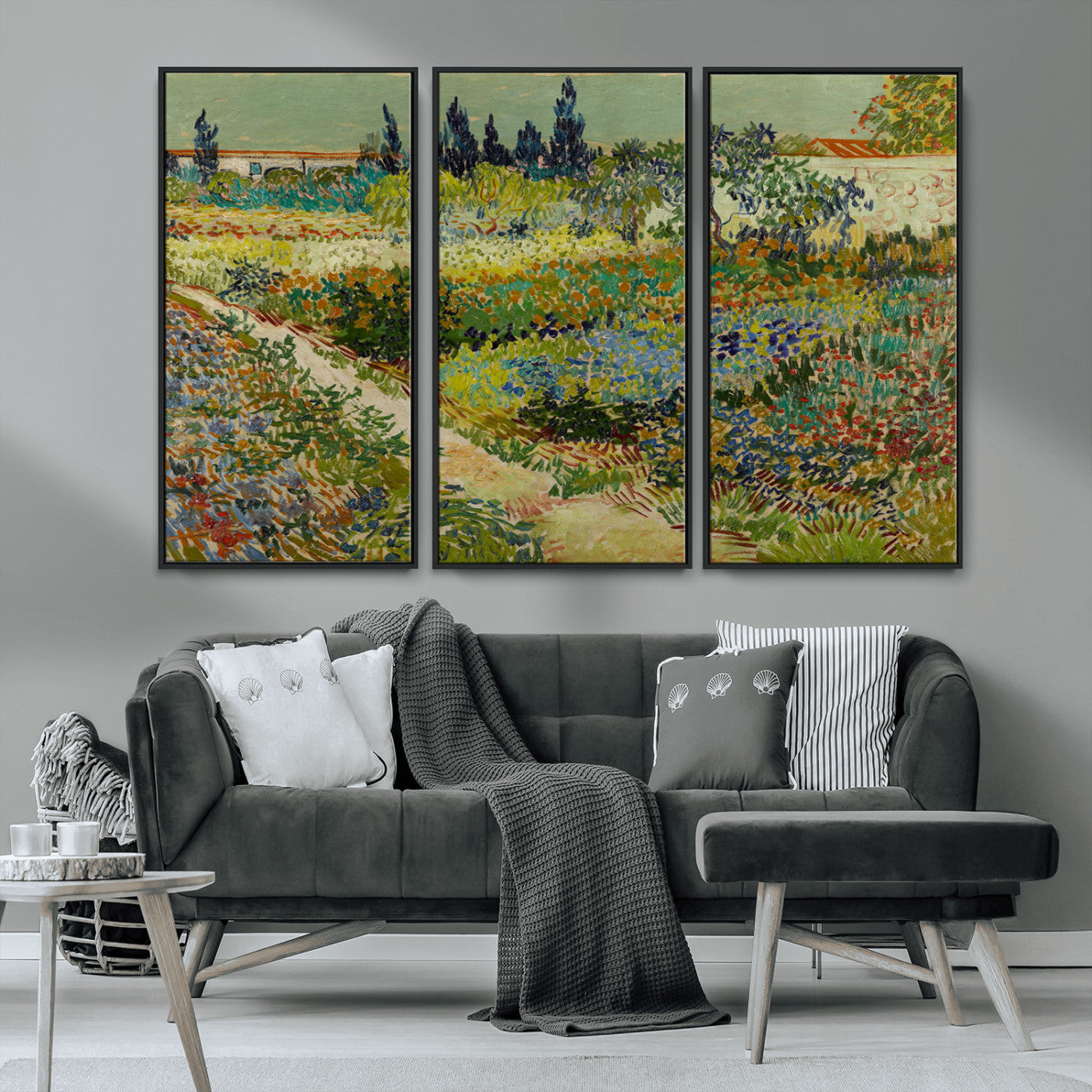 MGV-FC-48X32-3P - Vincent van Gogh Garden at Arles Wall Art Canvas Print